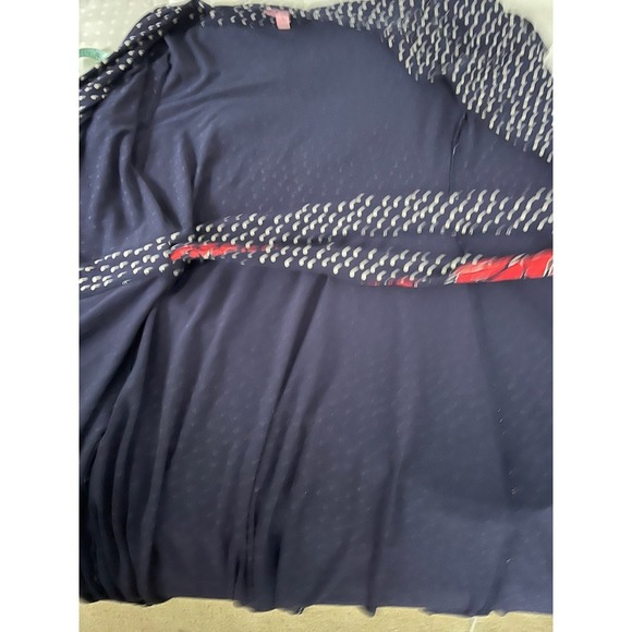 Lilly Pulitzer Polka Dot Wrap Dress Casual  Navy Blue White S - Picture 6 of 6